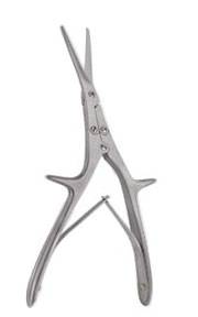 Gorney Septum Scissors, Double-Action, Serrated W/ 1-3/4" Cut, Angled Handles, 7 3/4" (19.7 Cm)